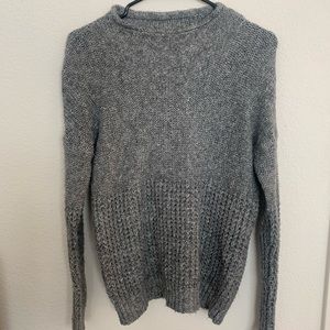 Grey Mock Neck Sweater